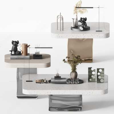 现代茶几3D模型下载